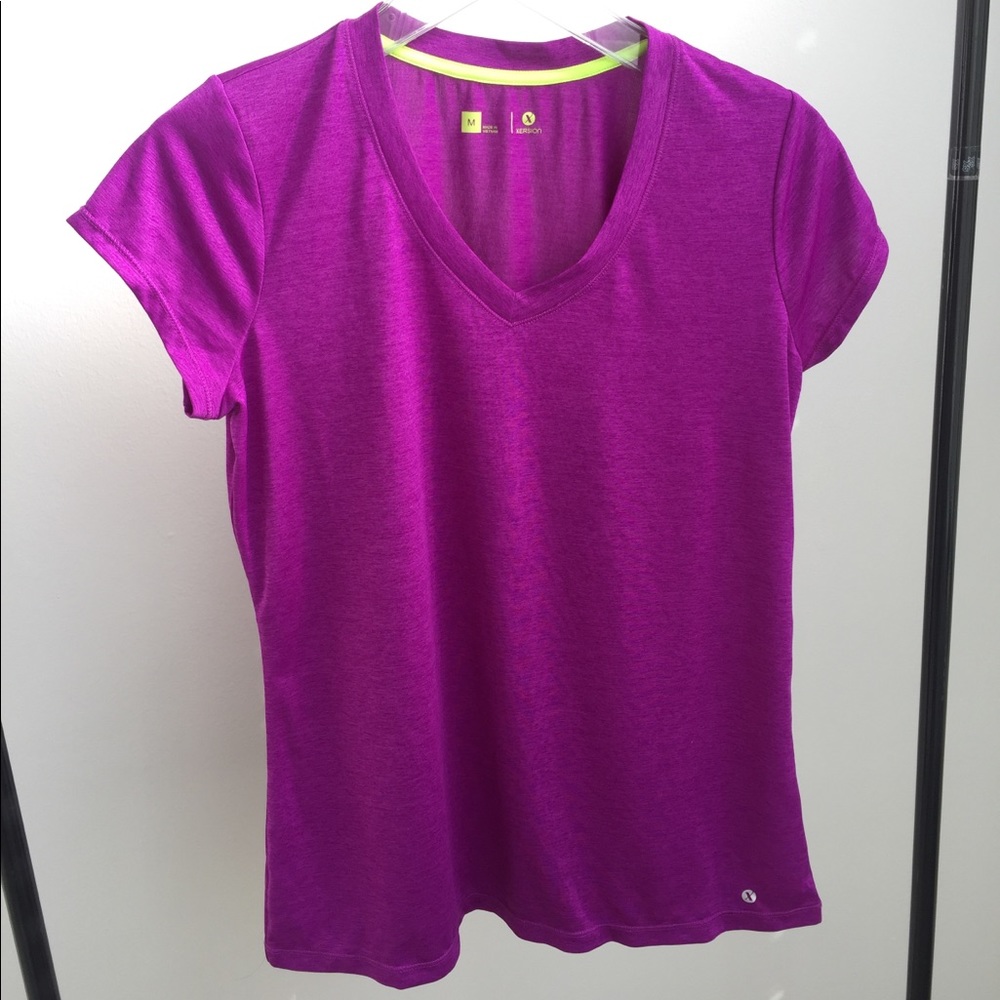 Purple active wear top